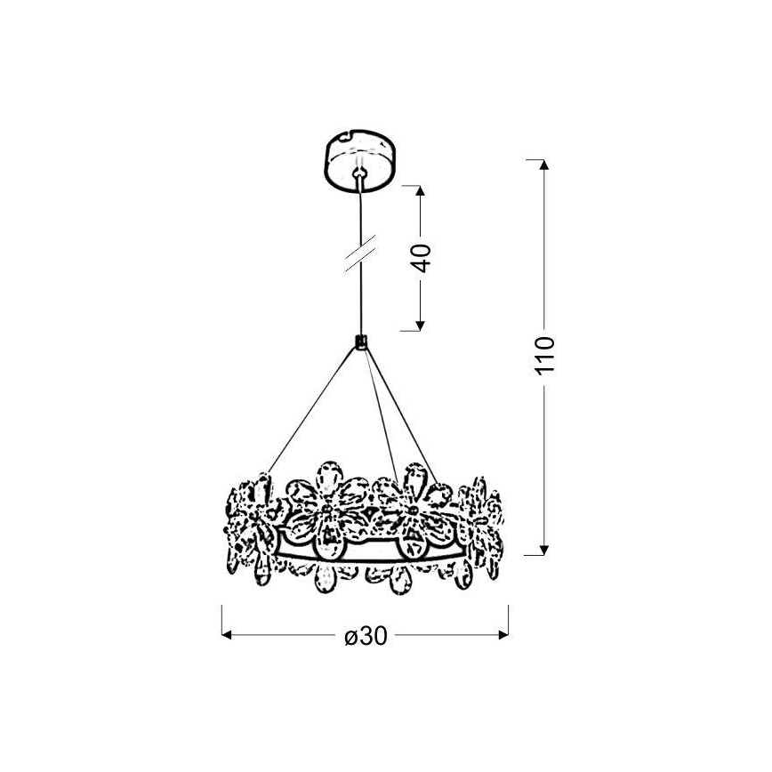 Suspension filaire ARVIN LED/14W/230V