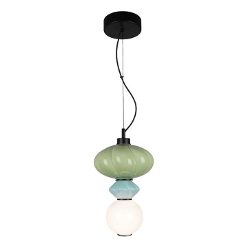 Suspension filaire ASCOLI LED/8W/230V d. 20 cm vert/bleu
