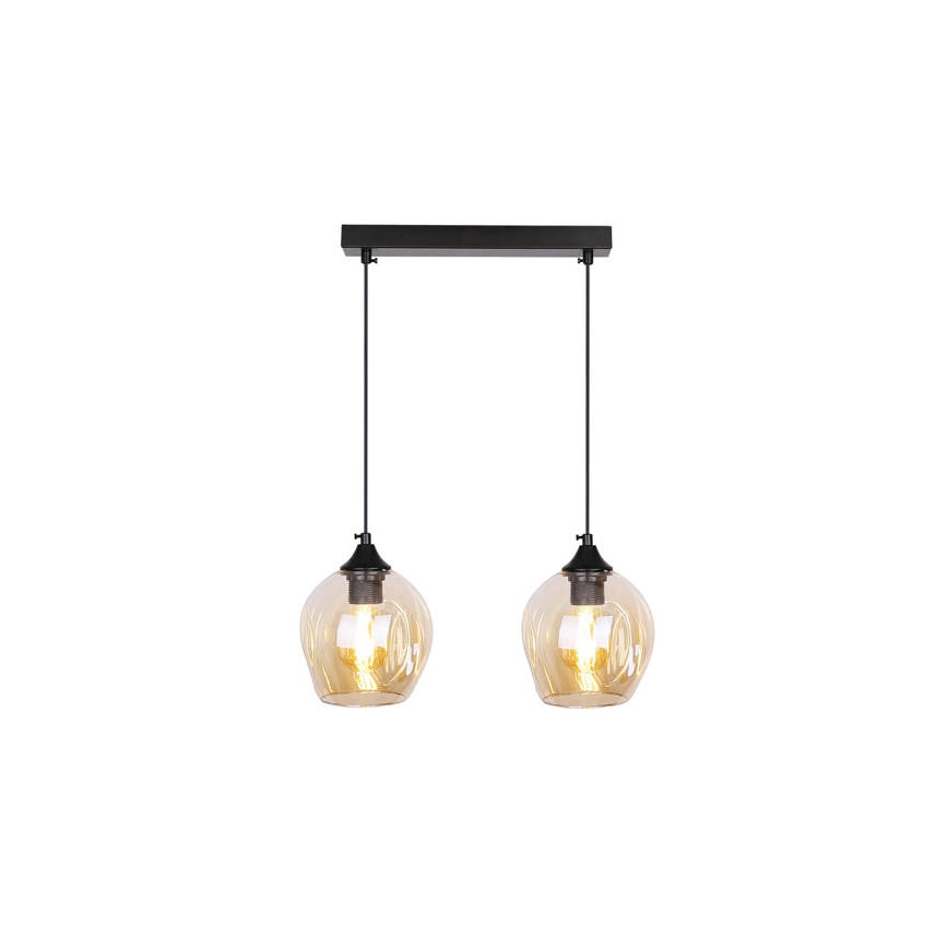 Suspension filaire ASPA 2xE27/40W/230V noir