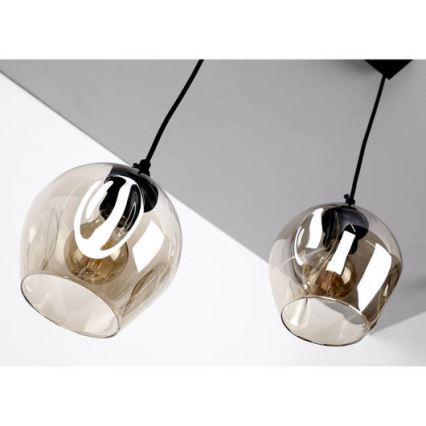Suspension filaire ASPA 2xE27/40W/230V noir