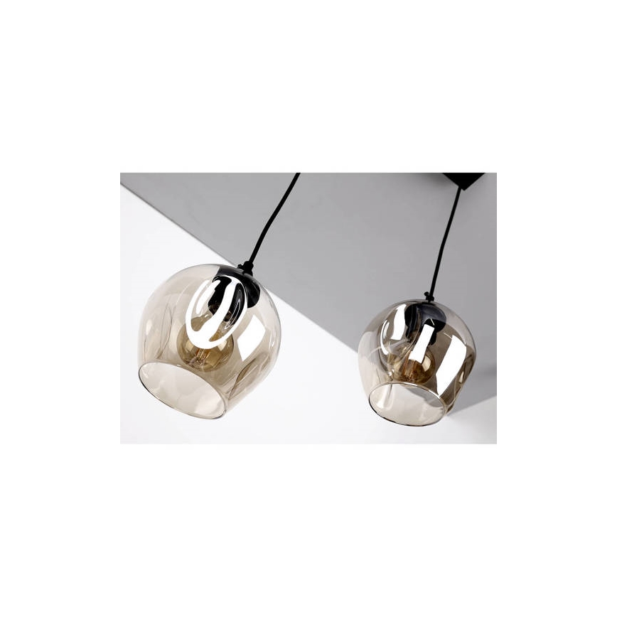 Suspension filaire ASPA 2xE27/40W/230V noir
