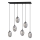 Suspension filaire ASTRAL 6xE14/10W/230V noir/fumé
