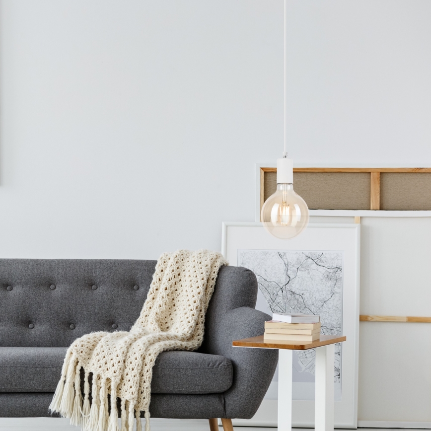 Suspension filaire ASTRID 1xE27/60W/230V blanc