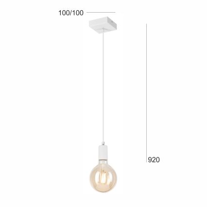 Suspension filaire ASTRID 1xE27/60W/230V blanc