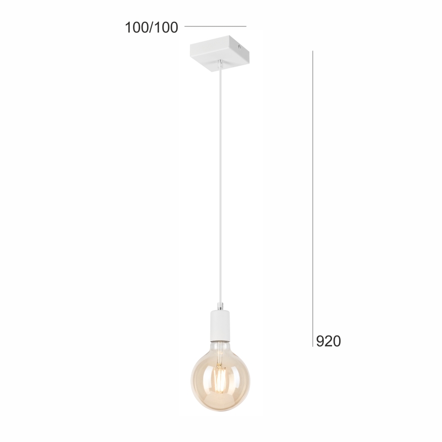 Suspension filaire ASTRID 1xE27/60W/230V blanc