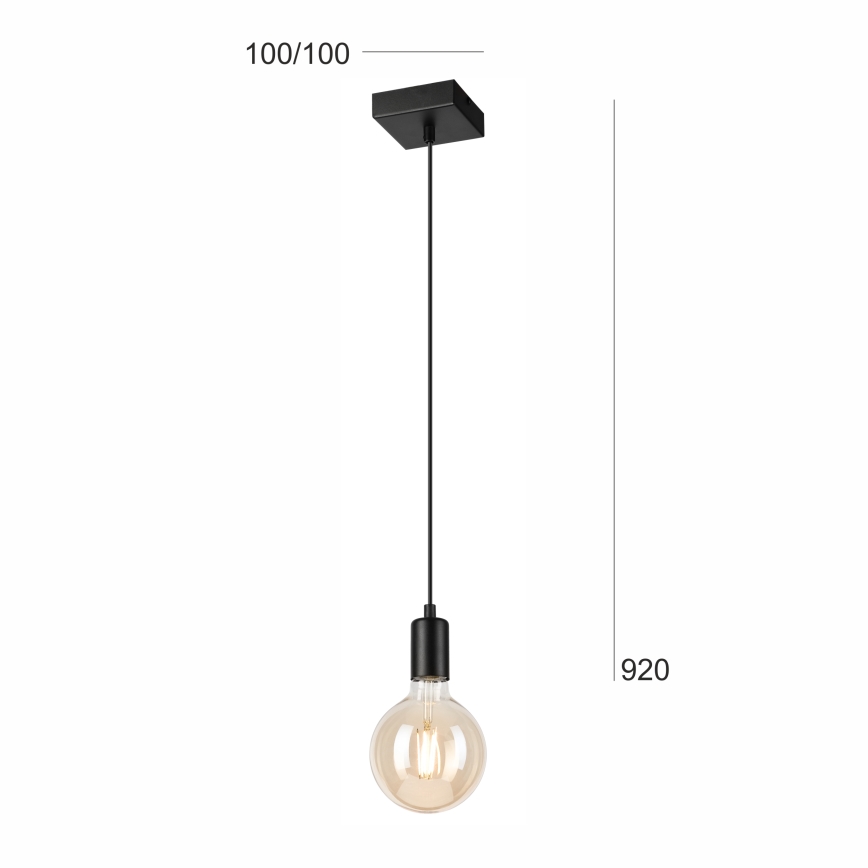 Suspension filaire ASTRID 1xE27/60W/230V mat noir