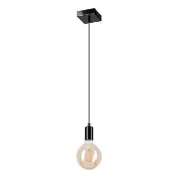 Suspension filaire ASTRID 1xE27/60W/230V noir brillant