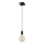 Suspension filaire ASTRID 1xE27/60W/230V noir brillant