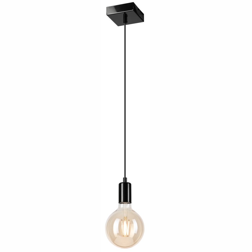 Suspension filaire ASTRID 1xE27/60W/230V noir brillant