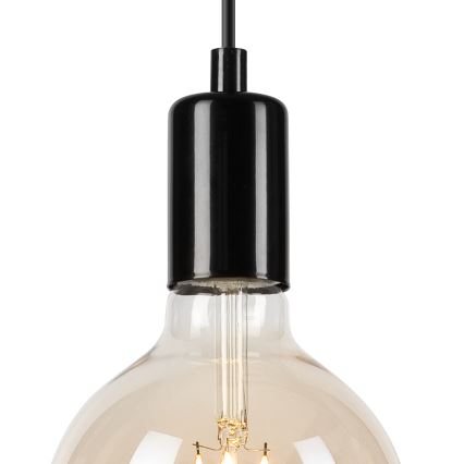 Suspension filaire ASTRID 1xE27/60W/230V noir brillant