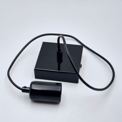 Suspension filaire ASTRID 1xE27/60W/230V noir brillant