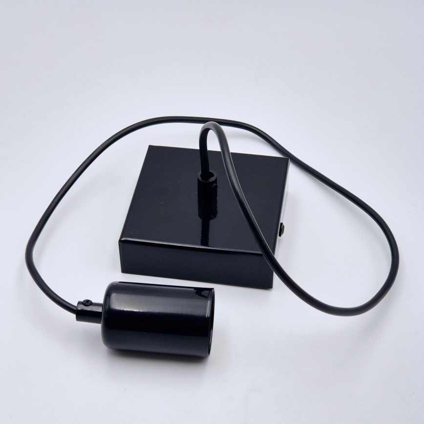 Suspension filaire ASTRID 1xE27/60W/230V noir brillant