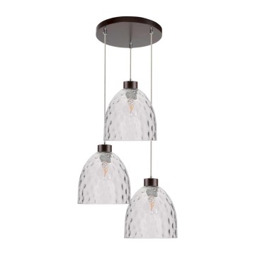 Suspension filaire AURA 3xE27/60W/230V hêtre