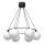 Suspension filaire BALLO 6xE27/15W/230V noir/blanc