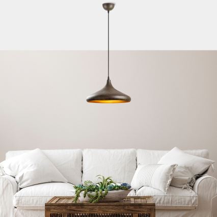 Suspension filaire BAREK 1xE27/40W/230V gris