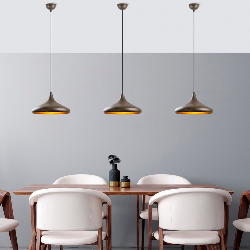 Suspension filaire BAREK 1xE27/40W/230V gris
