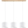 Suspension filaire BENITA 3xE27/40W/230V blanc/chêne