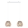 Suspension filaire BERGO 2xE27/60W/230V blanche