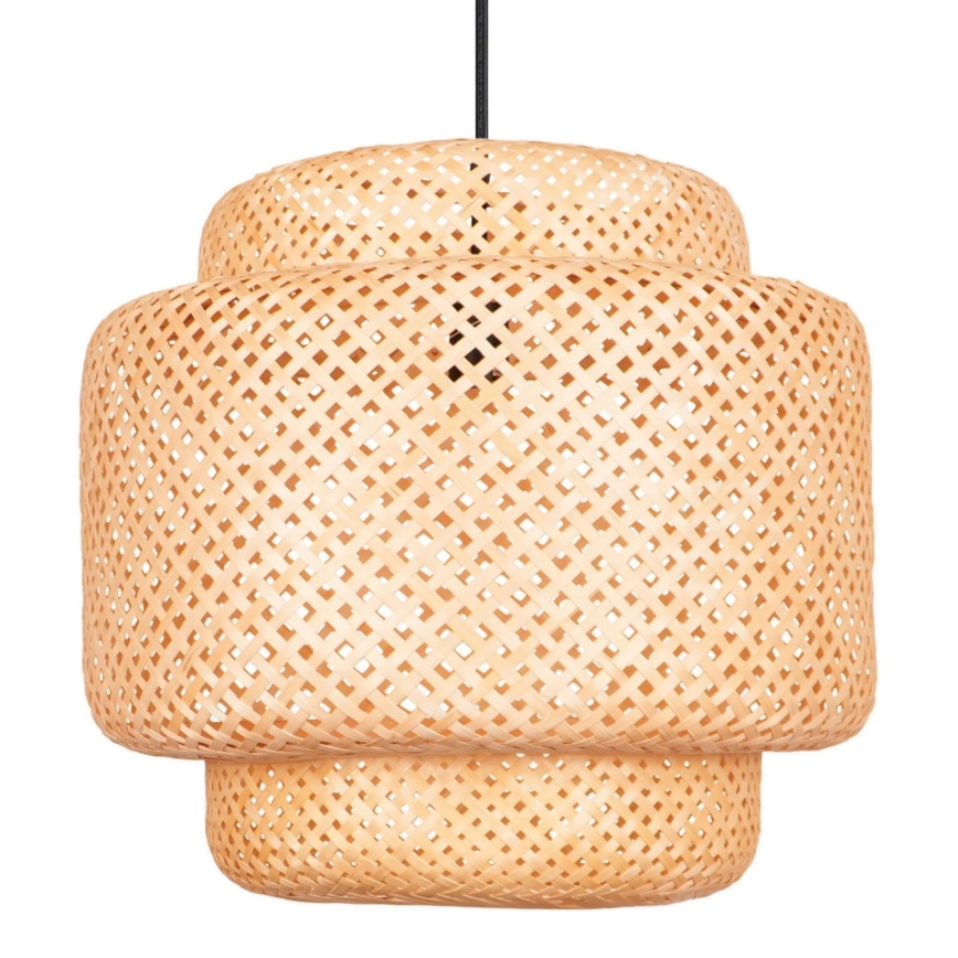 Suspension filaire BERTA 1xE27/20W/230V d. 50 cm bambou