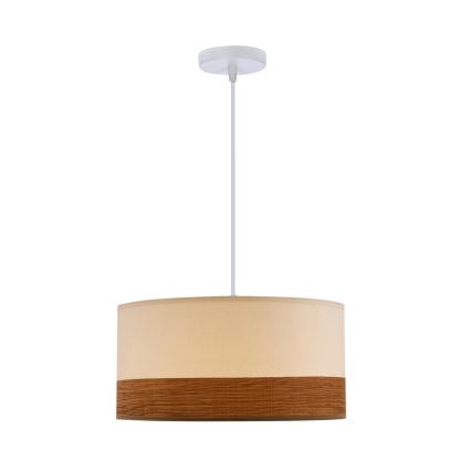 Suspension filaire BIANCO 1xE27/40W/230V blanc/marron