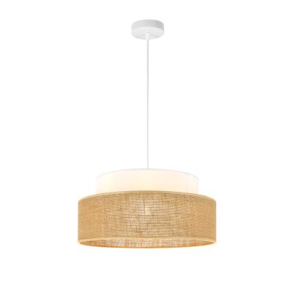 Suspension filaire BOHO 1xE27/60W/230V d. 40 cm blanc/beige