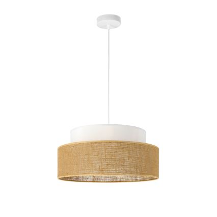 Suspension filaire BOHO 1xE27/60W/230V d. 40 cm blanc/beige