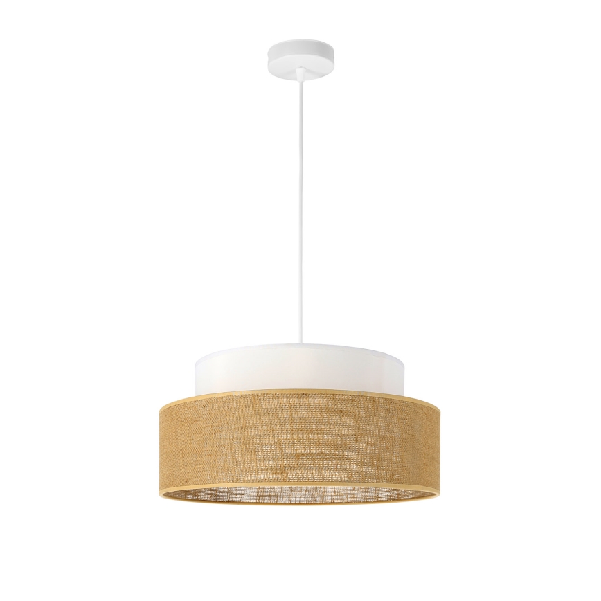 Suspension filaire BOHO 1xE27/60W/230V d. 40 cm blanc/beige