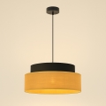 Suspension filaire BOHO 1xE27/60W/230V d. 40 cm noir/beige