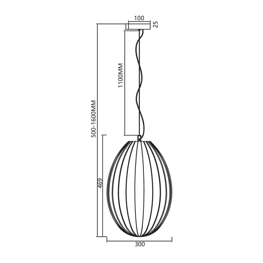 Suspension filaire BRAGA 1xE27/60W/230V blanc