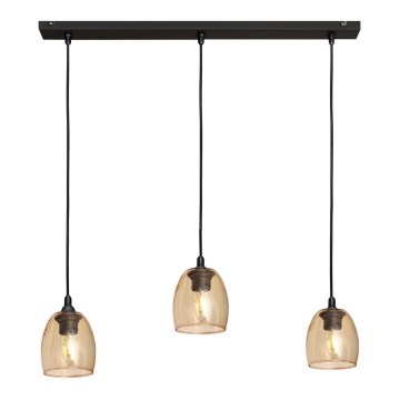 Suspension filaire BRILLANT 3xE27/15W/230V beige