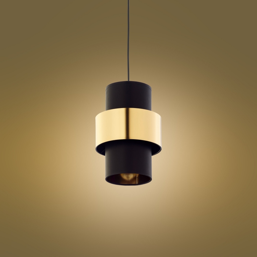 Suspension filaire CALISTO 1xE27/15W/230V dorée/noire