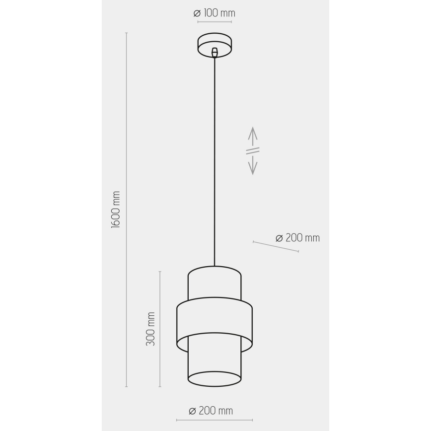 Suspension filaire CALISTO 1xE27/15W/230V dorée/noire