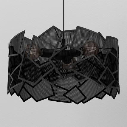 Suspension filaire CAMO 3xE27/15W/230V noir