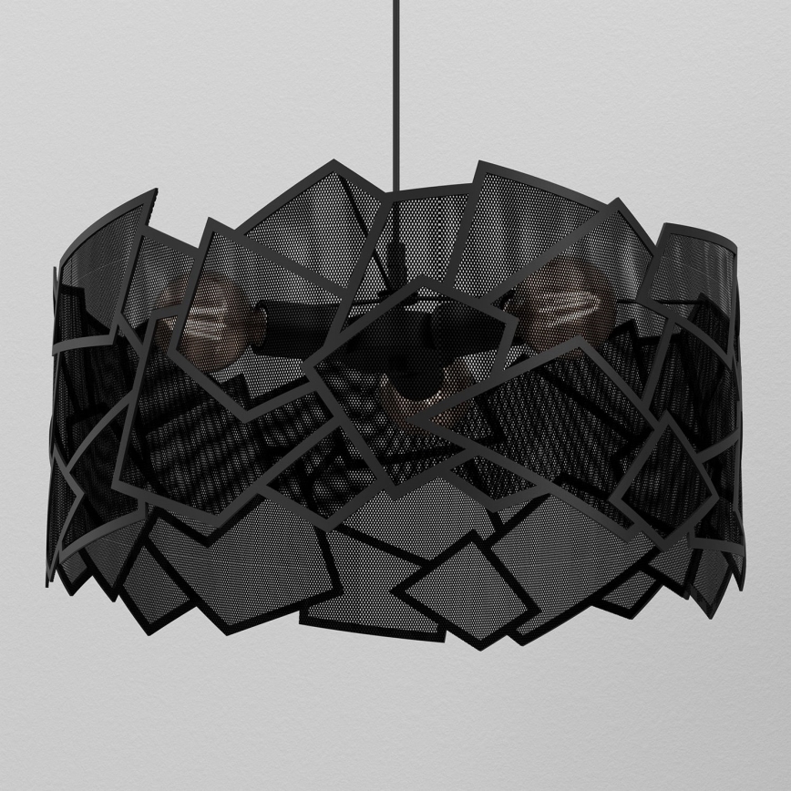 Suspension filaire CAMO 3xE27/15W/230V noir