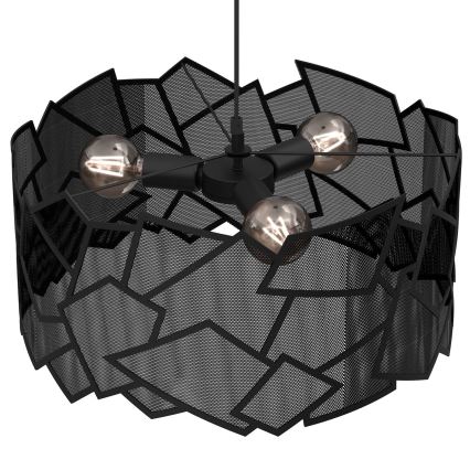 Suspension filaire CAMO 3xE27/15W/230V noir