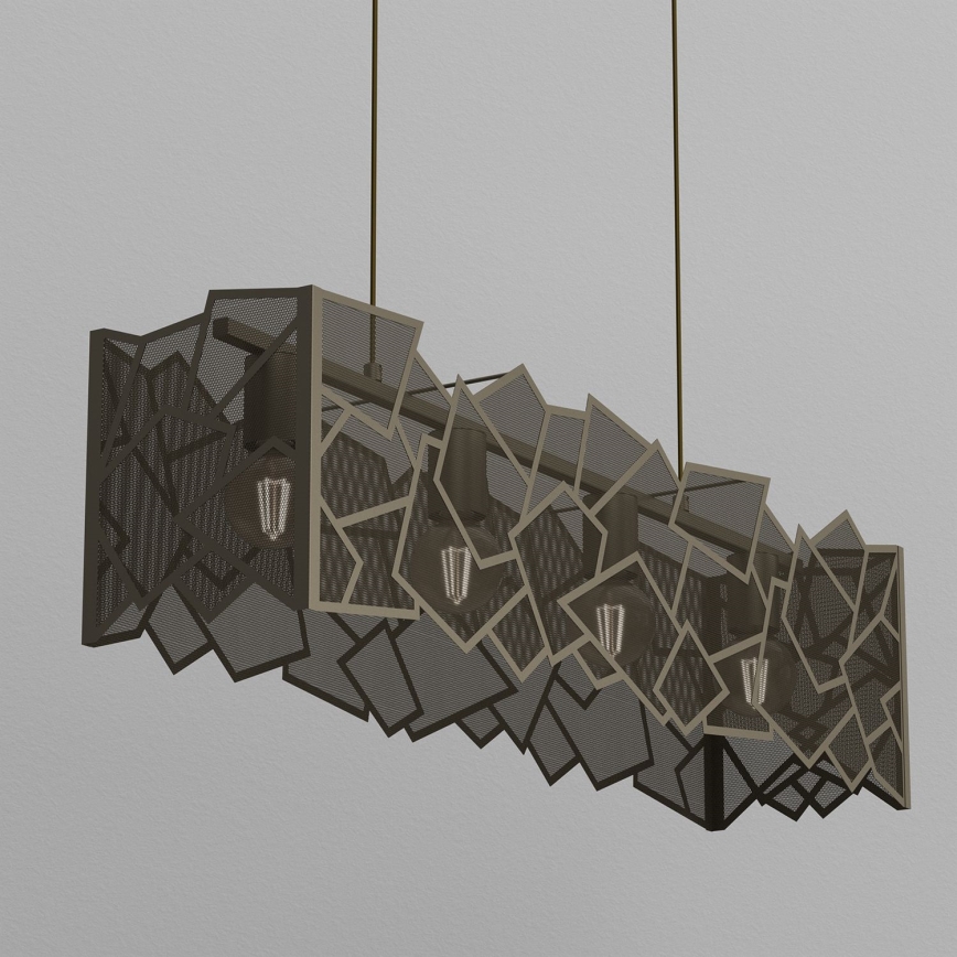 Suspension filaire CAMO 4xE27/15W/230V doré
