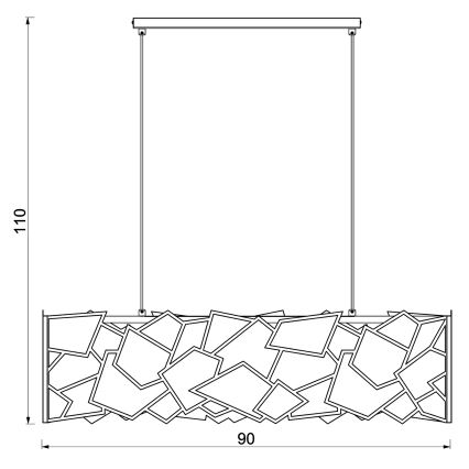 Suspension filaire CAMO 4xE27/15W/230V noir