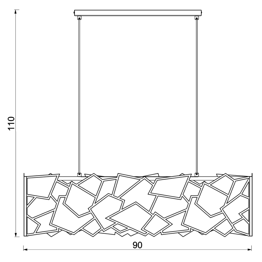 Suspension filaire CAMO 4xE27/15W/230V noir