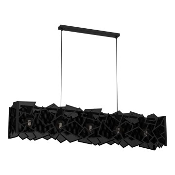 Suspension filaire CAMO 5xE27/15W/230V noir