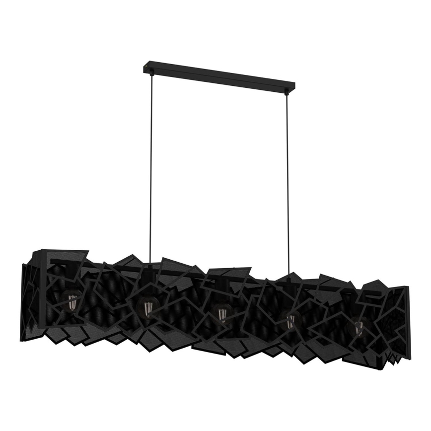 Suspension filaire CAMO 5xE27/15W/230V noir