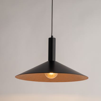 Suspension filaire CAPRI 1xE27/15W/230V d. 50 cm noir/cuivre