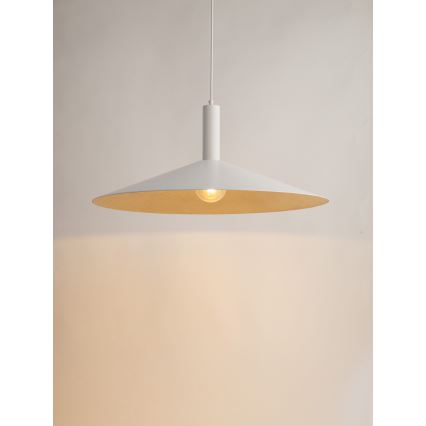 Suspension filaire CAPRI 1xE27/15W/230V d. 70 cm blanc/doré