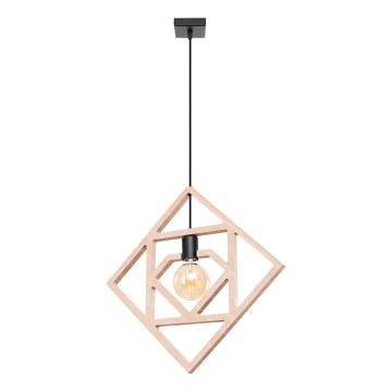 Suspension filaire CARO 1xE27/15W/230V hêtre