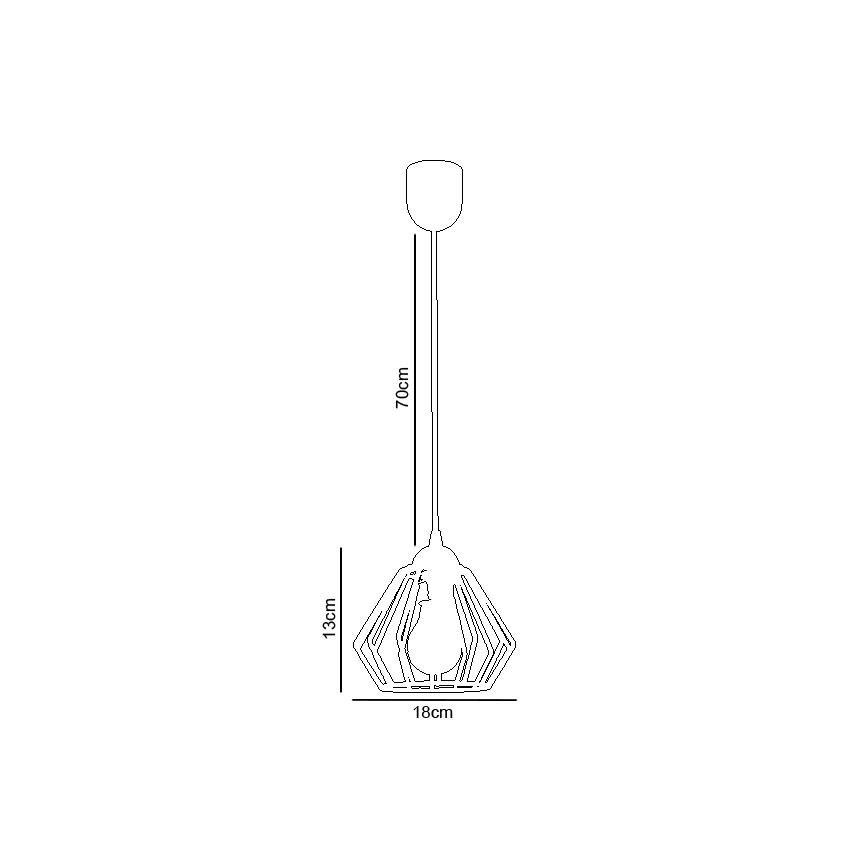 Suspension filaire CEED 1xE27/60W/230V noir