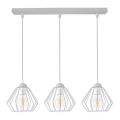 Suspension filaire CEED 3xE27/60W/230V gris