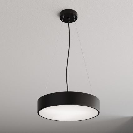 Suspension filaire CLEO 3xE27/24W/230V d. 40 cm noir