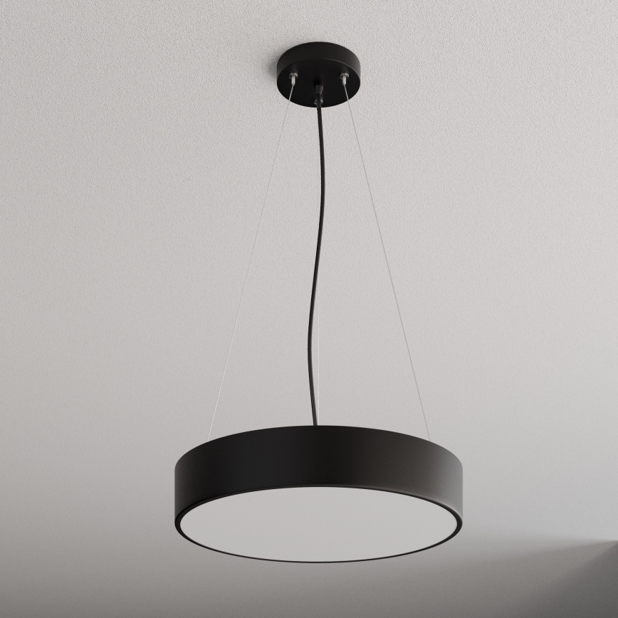 Suspension filaire CLEO 3xE27/24W/230V d. 40 cm noir