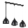 Suspension filaire COMO 3xE27/60W/230V noir