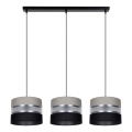 Suspension filaire CORAL 3xE27/60W/230V blanche et grise
