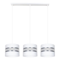 Suspension filaire CORAL 3xE27/60W/230V blanche